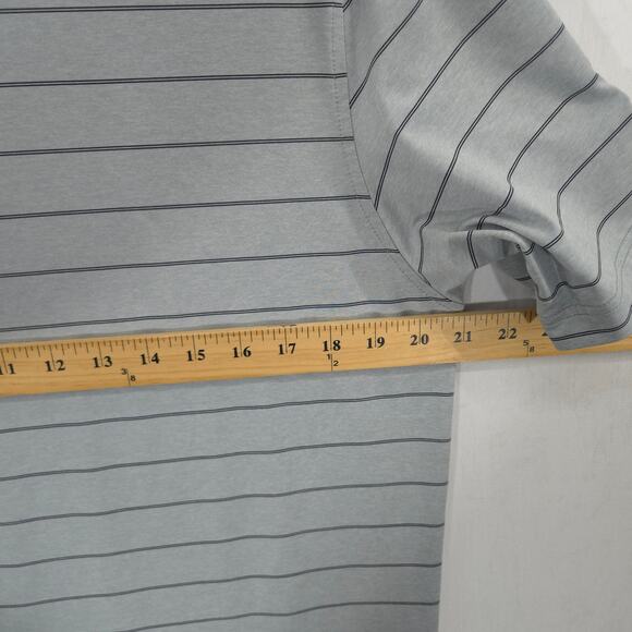 FootJoy Polo Mens S Gray Striped HPCA Cougar Performance Short Sleeve Golf Shirt - Picture 9 of 12